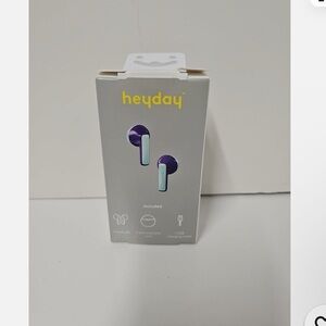 Heyday Purple and White Earbuds